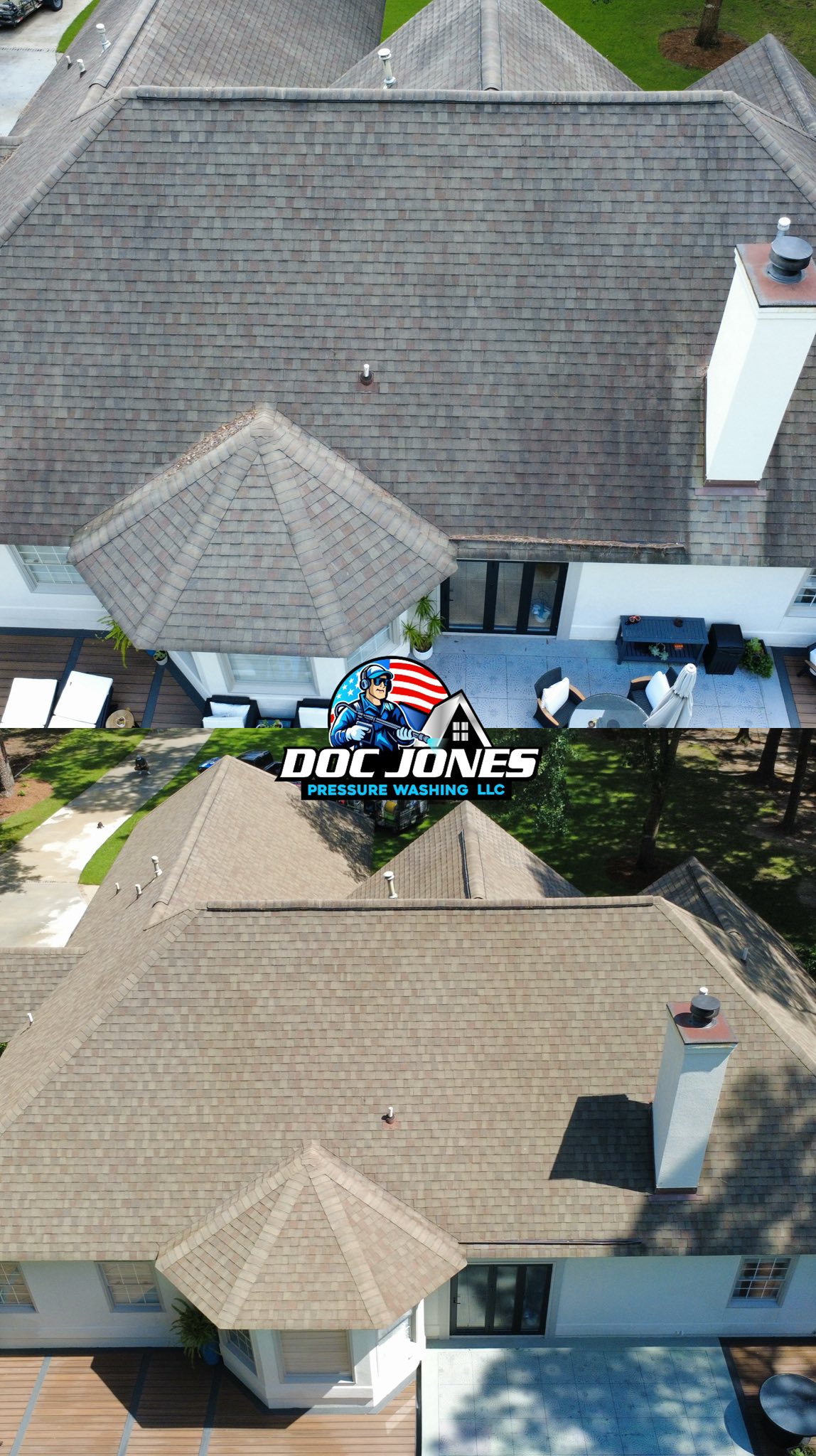 Phenominal Roof Cleaning Performed in Rincon, GA 